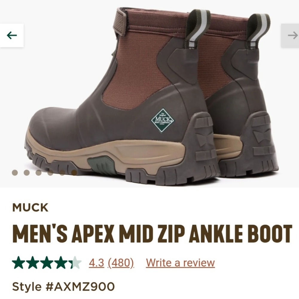 Men's Apex Mid Zip Ankle Boot - Brown